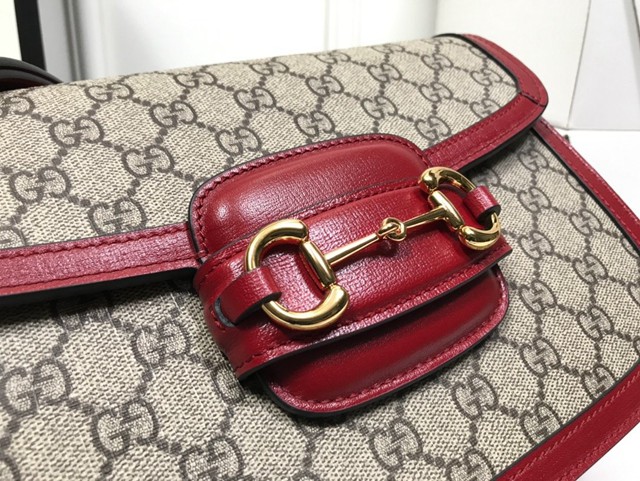 Gucci經典款女包 602204 古馳1955 Horsebit Bag 經典馬銜扣 Gucci爆款女士單肩斜挎包  gqy3913